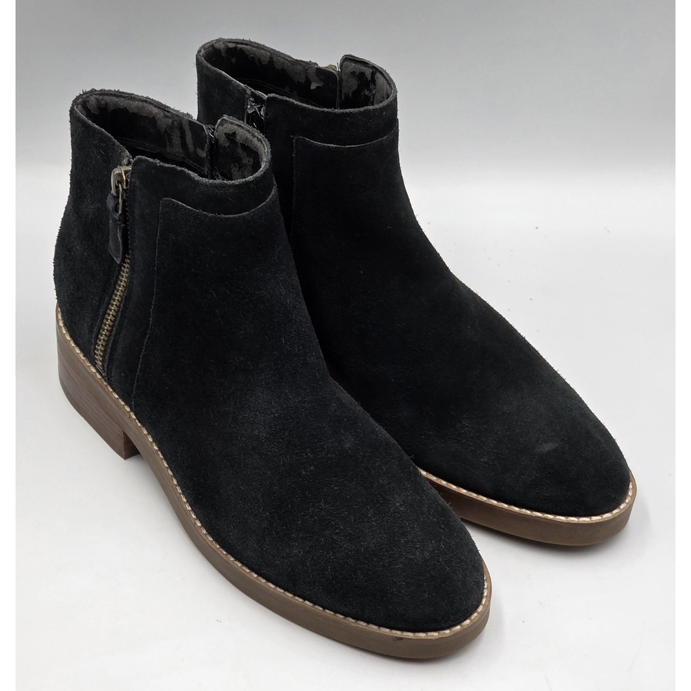Cole Haan Grand 360 Women's Black Suede Double Zip Ankle Chelsea Boots Size 7B
